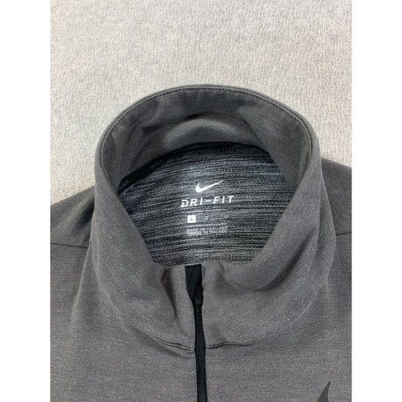 Nike Dri Fit 1/2 Zip Athletic Pullover (Men's Large) Gray - Picture 3 of 12